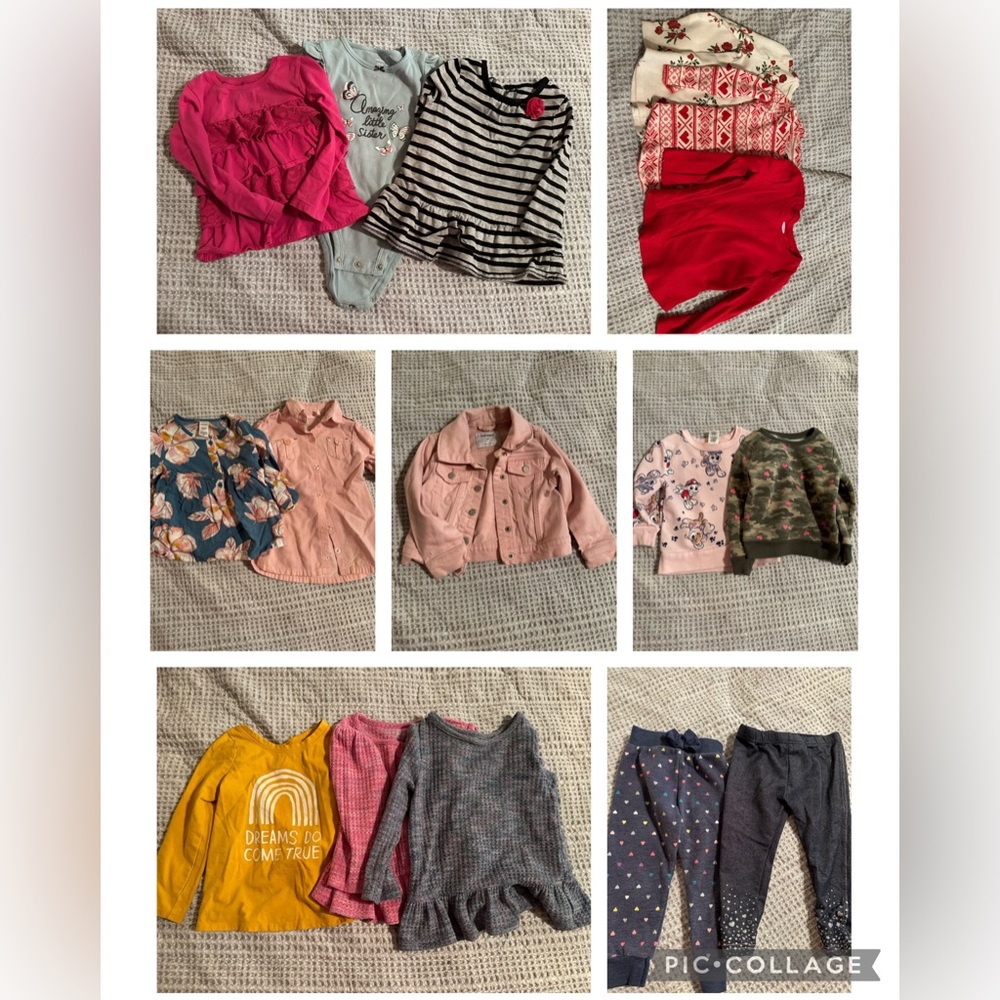 Lot of 2T and 24 months girl clothes.